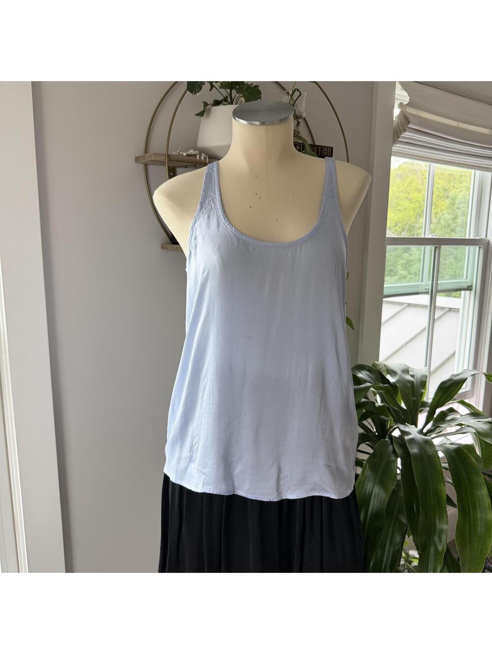STARK X Light Blue Rayon Tank Top  Size S